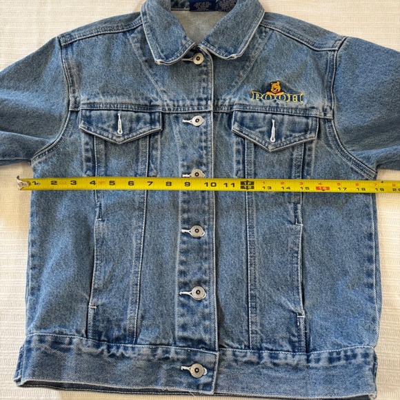 Disney Winnie the Pooh Vintage Denim Trucker Jacket Medium Wash Blue - Picture 5 of 7